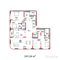 ЖК GreenLine. Prima — 5-ком 241,3 м² (от 275 610 280 тг)