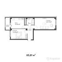 ЖК Sardar — 2-ком 65,8 м² (null)