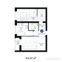 ЖК Orleu — 2-ком 62 м² (null)