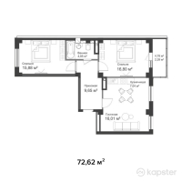 ЖК Sardar — 3-ком 72,6 м² (null)