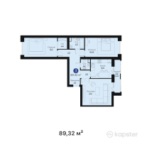 ЖК Orleu — 3-ком 89,3 м² (null)