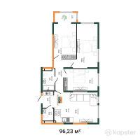 ЖК Mereke — 3-ком 96,2 м² (от 47 152 700 тг)