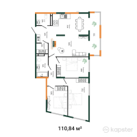 ЖК Mereke — 4-ком 110,8 м² (от 52 649 000 тг)