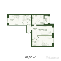 ЖК Sardar Exclusive — 3-ком 89,6 м² (от 41 197 600 тг)