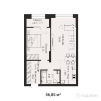 ЖК Premier — 2-ком 56,9 м² (null)