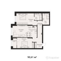 ЖК Premier — 3-ком 90,6 м² (null)