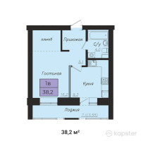ЖК Сиреневый сад — 1-ком 38,2 м² (null)