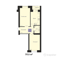 ЖК Сиреневый сад — 2-ком 59,6 м² (null)