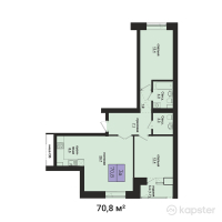 ЖК Сиреневый сад — 3-ком 70,8 м² (null)