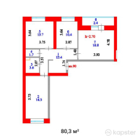 ЖК Orman Park — 3-ком 80,3 м² (null)