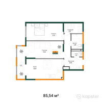 ЖК Mereke — 2-ком 85,5 м² (от 40 545 960 тг)