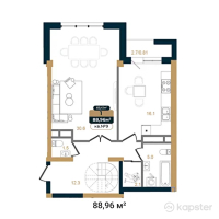 ЖК Royal Time — 1-ком 89 м² (от 94 653 440 тг)