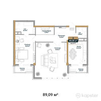 ЖК Royal Time — 2-ком 89,1 м² (от 94 791 760 тг)