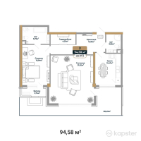 ЖК Royal Time — 2-ком 94,6 м² (от 100 633 120 тг)