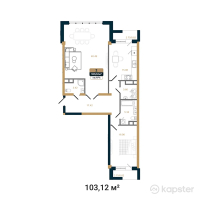 ЖК Royal Time — 2-ком 103,1 м² (от 109 719 680 тг)