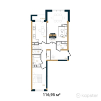 ЖК Royal Time — 2-ком 117 м² (от 124 434 800 тг)