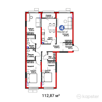 ЖК Arena City. Balance — 4-ком 112,9 м² (от 70 972 656 тг)