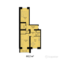 ЖК Galaxy Star — 2-ком 60,2 м² (null)
