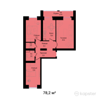 ЖК Galaxy Star — 3-ком 78,2 м² (null)