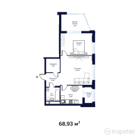ЖК Атмосфера — 2-ком 68,9 м² (null)