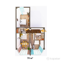 ЖК Arnau 2.0 — 2-ком 78 м² (от 28 860 000 тг)