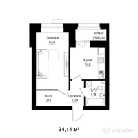 ЖК Armandastar — 1-ком 34,1 м² (null)