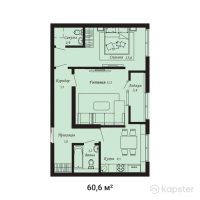 ЖК Версаль — 2-ком 60,6 м² (null)