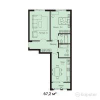 ЖК Версаль — 2-ком 67,2 м² (null)