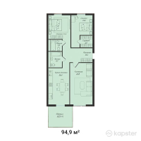 ЖК Версаль — 3-ком 94,9 м² (null)