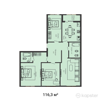 ЖК Версаль — 4-ком 116,3 м² (null)