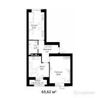 ЖК Aisafa — 2-ком 65,6 м² (от 39 700 100 тг)