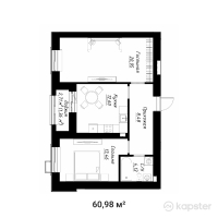 ЖК Aisafa — 2-ком 61 м² (от 37 502 700 тг)