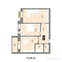 ЖК Aiteke Bi Residence — 2-ком 73,3 м² (null)