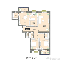 ЖК Aiteke Bi Residence — 4-ком 132,1 м² (null)
