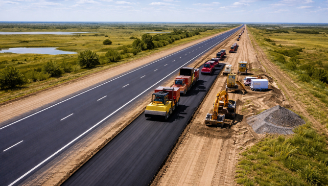 В Актюбинской области реконструируют 141 км трассы «Центр – Запад»