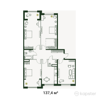 ЖК Vertex Garden — 3-ком 137,4 м² (null)