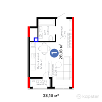 ЖК UIA. BIRLIK — 1-ком 28,2 м² (от 19 178 181 тг)