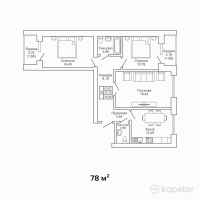 ЖК MADI — 3-ком 78 м² (от 35,100,000 тг)