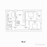 ЖК MADI — 3-ком 78 м² (от 35,100,000 тг)