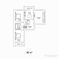 ЖК MADI — 3-ком 82 м² (от 36,900,000 тг)