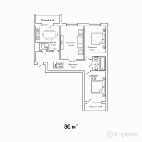 ЖК MADI — 3-ком 86 м² (от 38,700,000 тг)