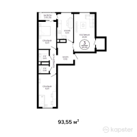 ЖК Квезаль — 3-ком 93,6 м² (null)