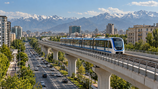 В Алматы SkyTrain пройдет над магистралями на высоте до 15 метров