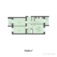 ЖК Kerey Comfort — 3-ком 79.7 м² (от 30,278,500 тг)