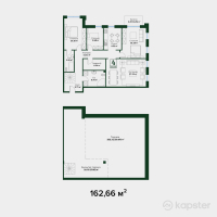 ЖК Garden Hills — 3-ком 162.7 м² (от 113,862,000 тг)