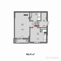 ЖК Anisa — 1-ком 48.4 м² (от 19,848,300 тг)