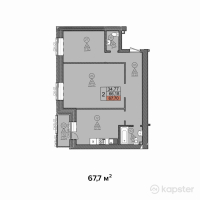 ЖК Anisa — 2-ком 67.7 м² (от 27,757,000 тг)