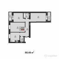 ЖК Anisa — 3-ком 88.5 м² (от 36,276,900 тг)