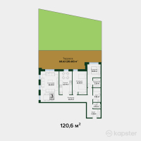 ЖК Garden Hills — 3-ком 120.6 м² (от 84,420,000 тг)