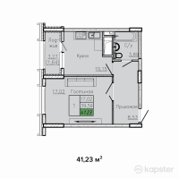 ЖК Sat City — 1-ком 41.2 м² (от 21,851,900 тг)